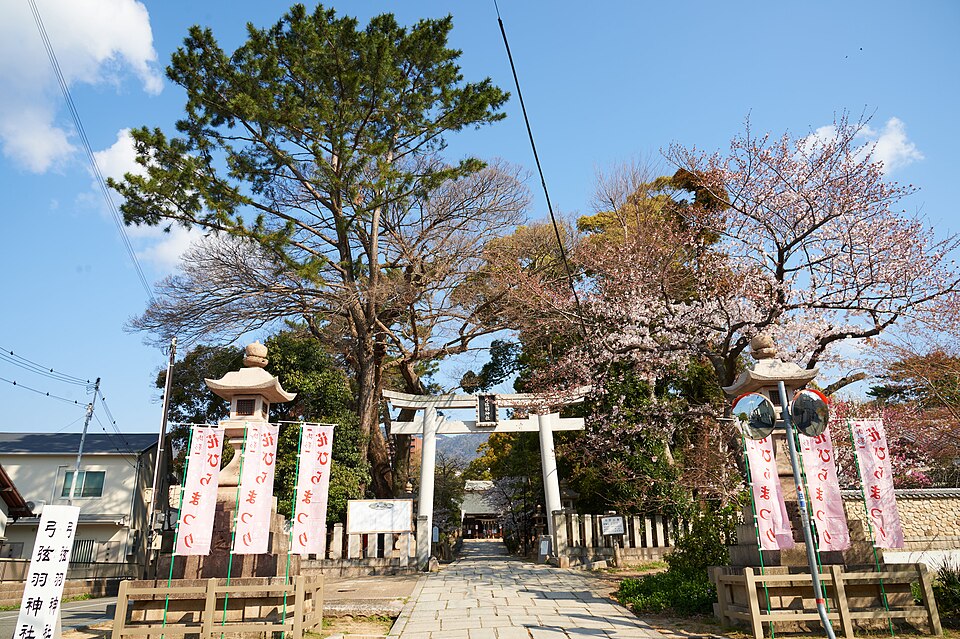 弓弦羽神社の境内の様子