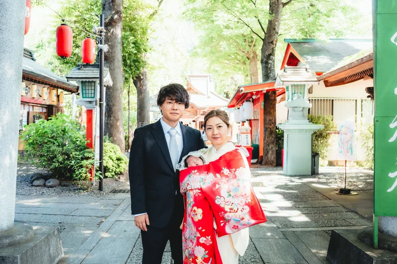 田無神社 新緑の参道でのお宮参り撮影(2026年5月5日・仕上がりカラー00しぜんに(ナチュラル))