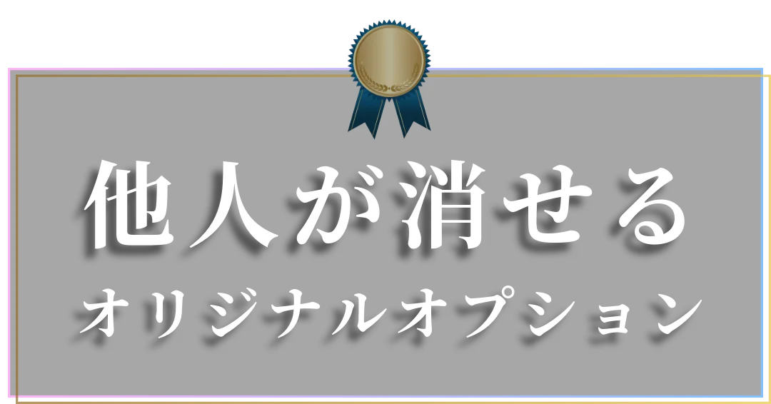 他人が消せるオリジナルオプション