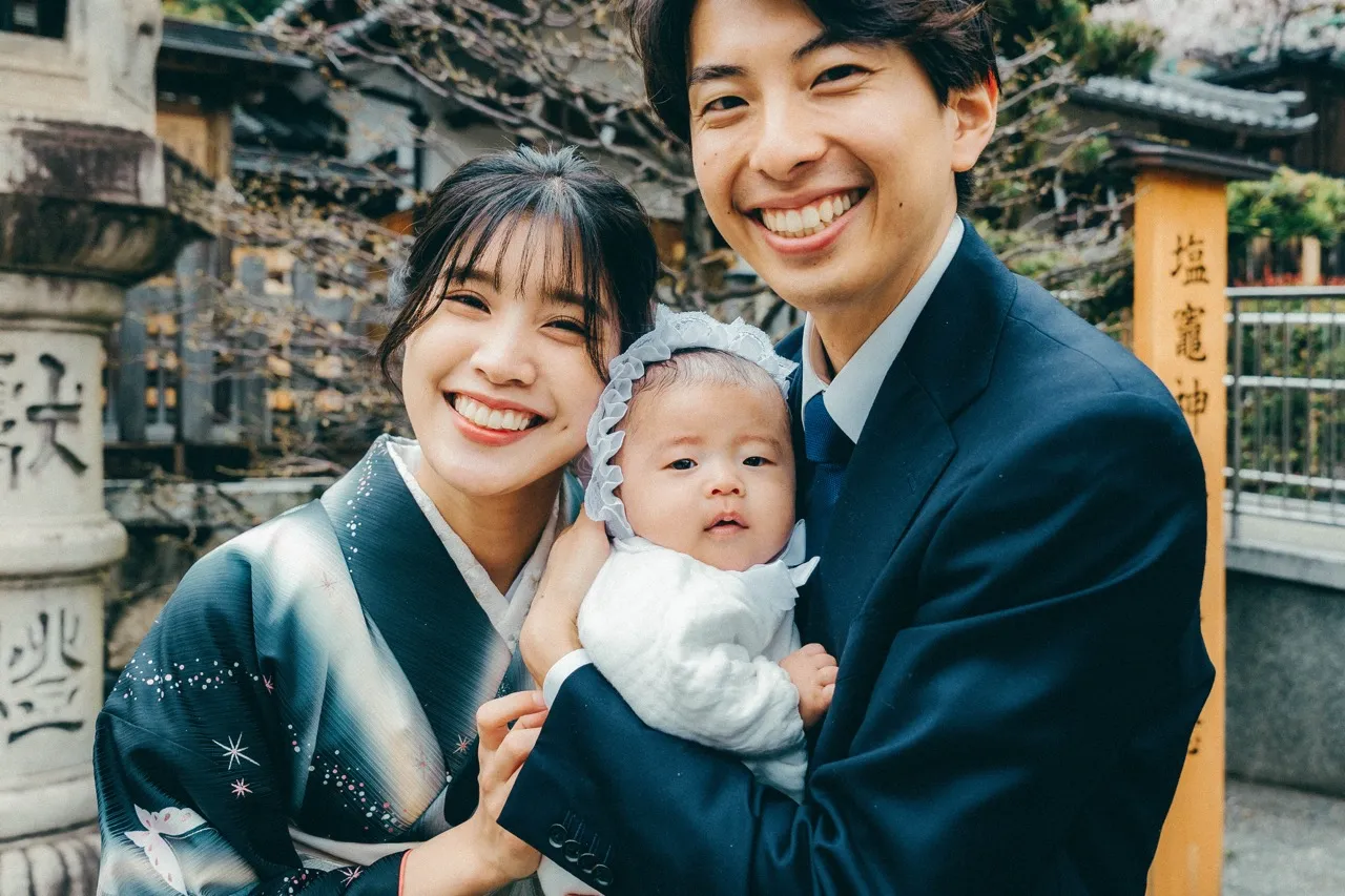 出張撮影で撮影されたご家族の記念写真